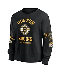 Fanatics Women's Black Boston Bruins Go Team Pullover Sweatshirt
