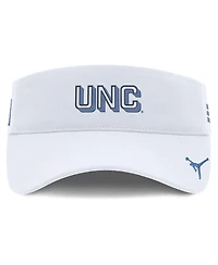Jordan Men's White North Carolina Tar Heels 2025 On-Field Gameday Performance Ace Adjustable Visor Hat