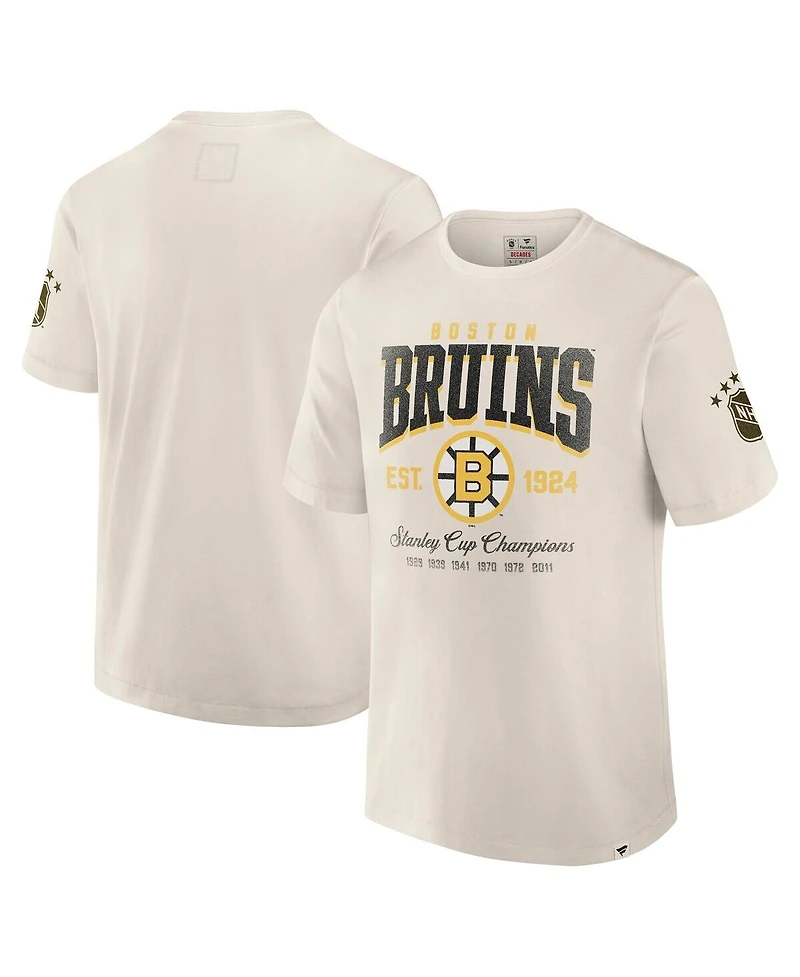 Fanatics Men's White Boston Bruins Decades Collection Timeless T-Shirt