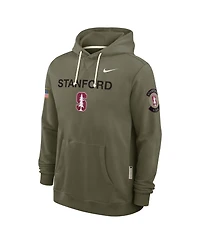 Nike Men's Olive Stanford Cardinal 2025 Military Appreciation Performance Pullover Hoodie