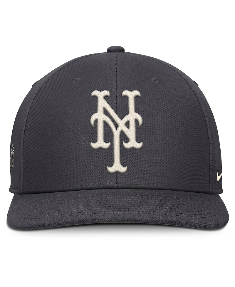 Nike Men's Anthracite New York Mets Statement Pro Snapback Hat