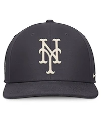 Nike Men's Anthracite New York Mets Statement Pro Snapback Hat