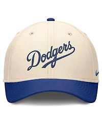 Nike Men's Natural/Royal Los Angeles Dodgers Statement Rise Performance Flex Hat