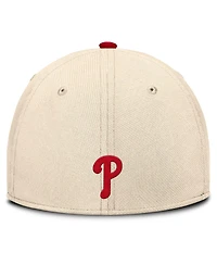 Nike Men's Natural/Red Philadelphia Phillies Statement Rise Performance Flex Hat