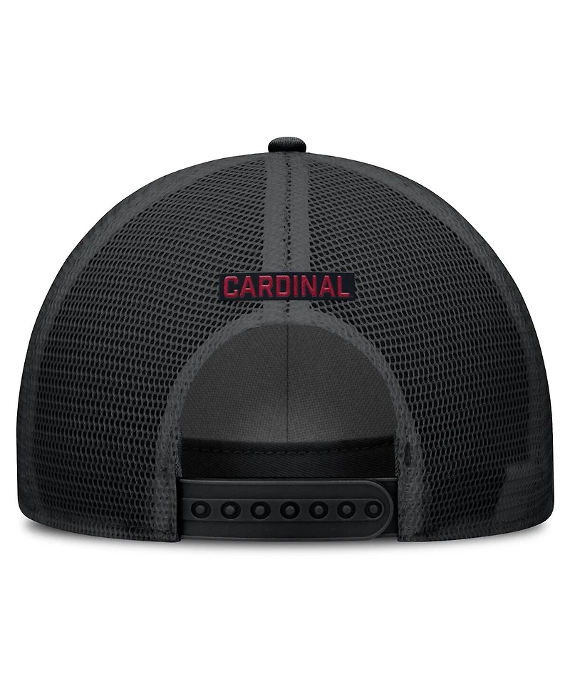 Nike Men's Black Stanford Cardinal Rise Primetime Trucker Adjustable Hat