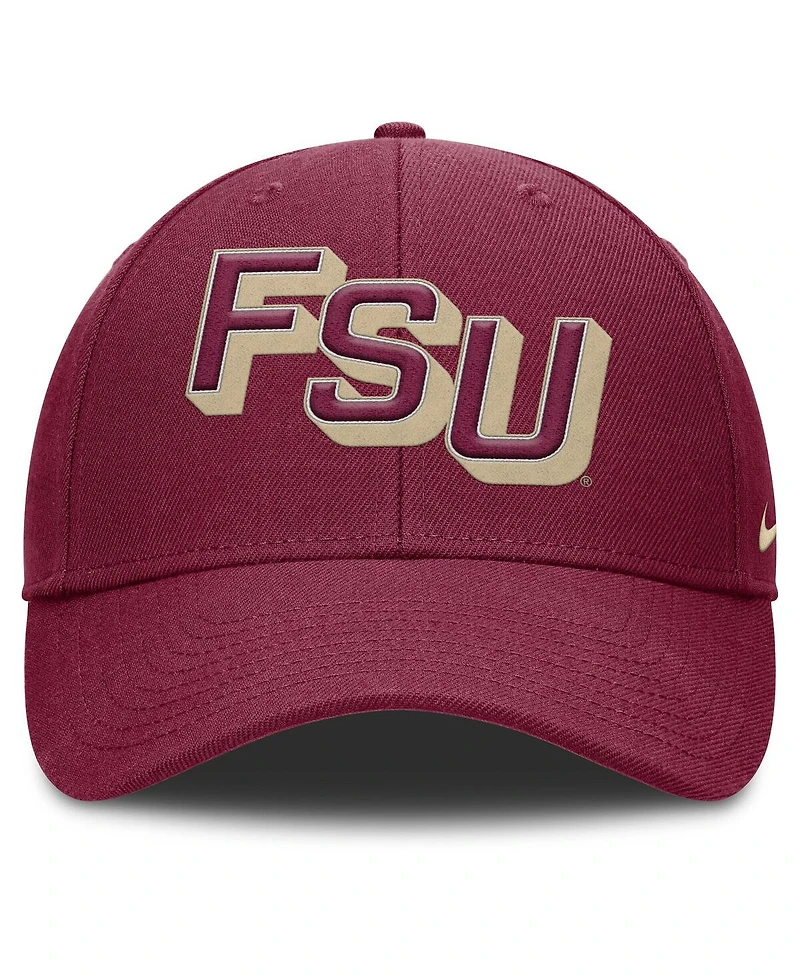 Nike Men's Garnet Florida State Seminoles Slanted Primetime Rise Performance Adjustable Hat