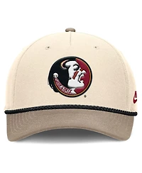 Nike Men's Natural Florida State Seminoles Rise Legacy Throwback Logo Adjustable Hat
