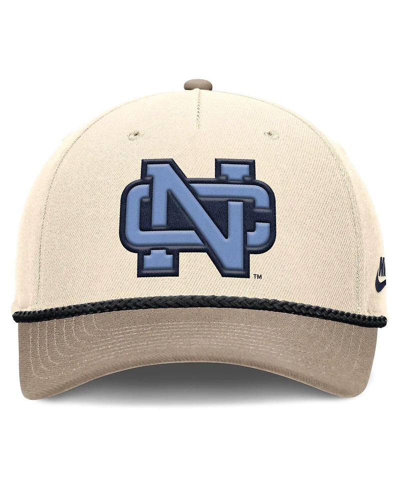 Nike Men's Natural North Carolina Tar Heels Rise Legacy Throwback Logo Adjustable Hat