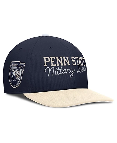 Nike Men's Navy/Cream Penn State Nittany Lions Pro Legacy Script Snapback Hat