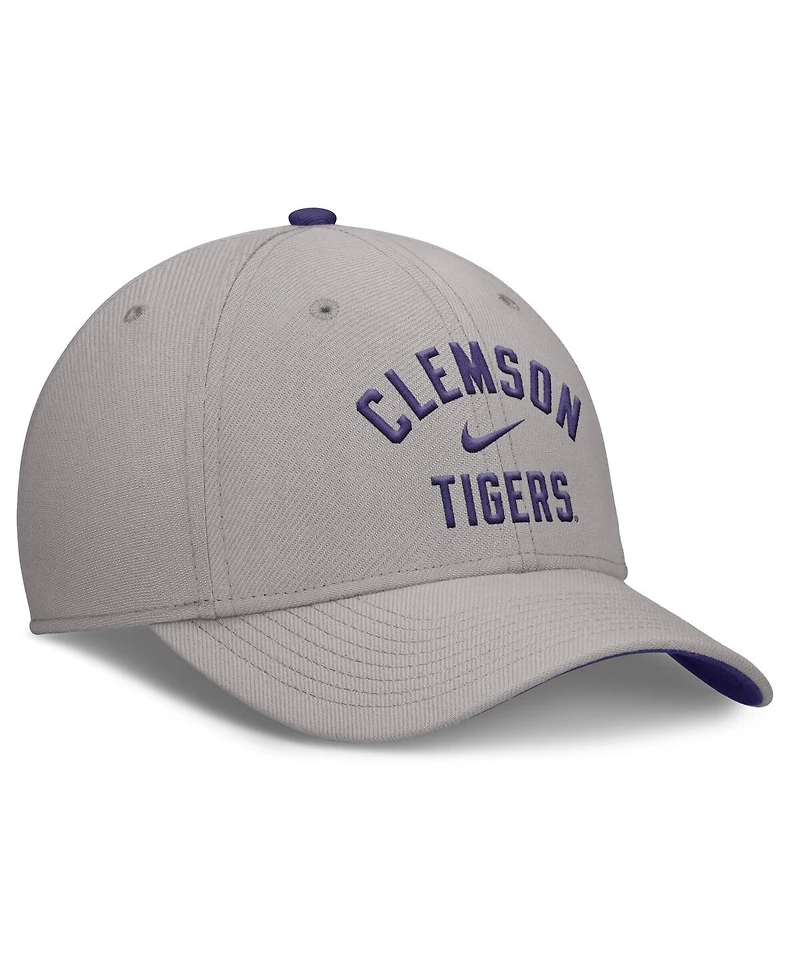 Nike Men's Gray Clemson Tigers Rise Prep Performance Flex Hat