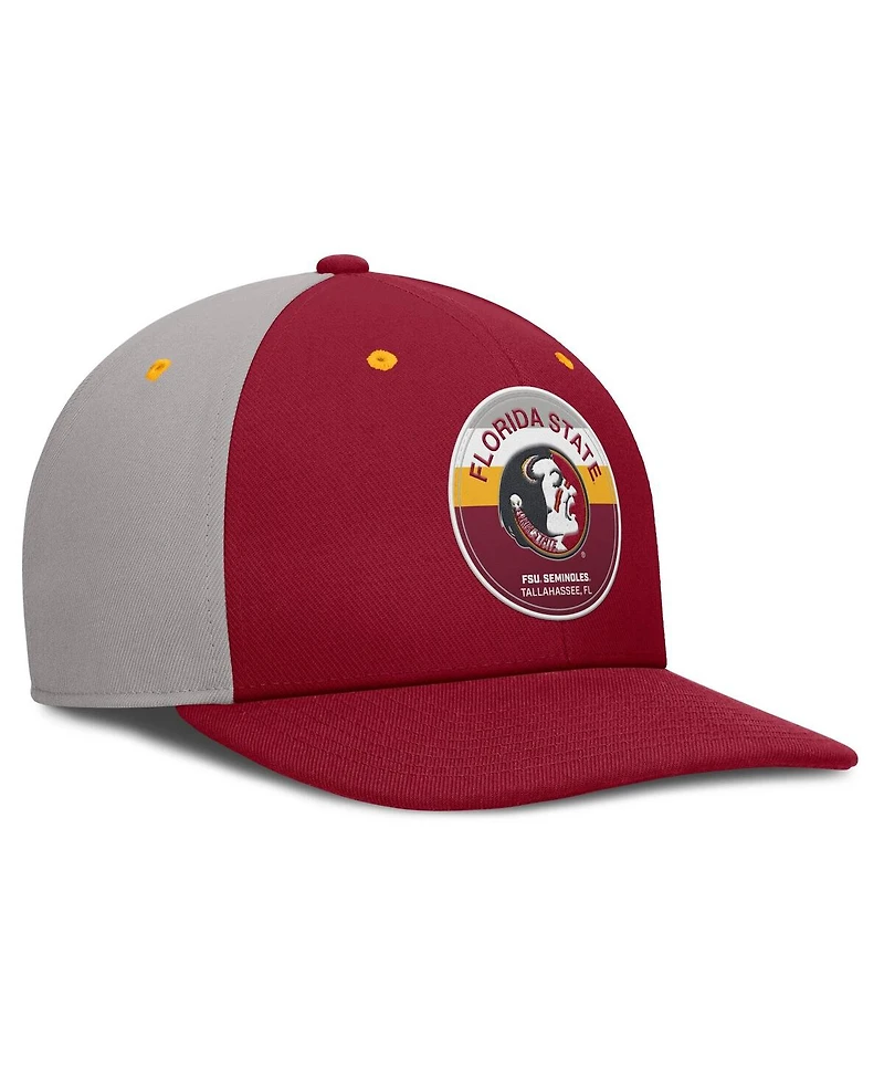 Nike Men's Garnet/Gray Florida State Seminoles Prep Pro Performance Snapback Hat