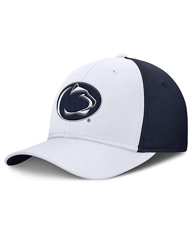 Nike Men's White/Navy Penn State Nittany Lions 2025 Sideline Rise Local Performance Flex Hat