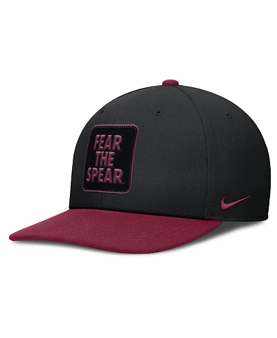 Nike Men's Black/Garnet Florida State Seminoles 2025 Sideline Campus Pro Local Snapback Hat