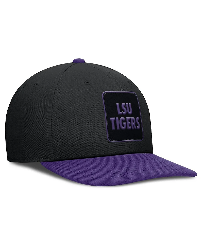 Nike Men's Black/Purple Lsu Tigers 2025 Sideline Campus Pro Local Snapback Hat