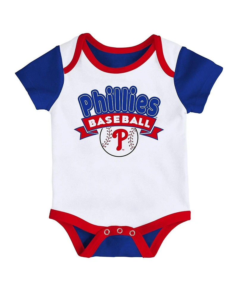 Outerstuff Newborn 2-Pack Philadelphia Phillies Triple Hit Bodysuit Set