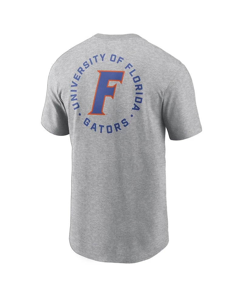 Jordan Men's Heather Gray Florida Gators Campus 2-Hit T-Shirt