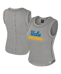 Colosseum Women's Heather Gray Ucla Bruins Beach You Ribbed Tri-Blend Tank Top