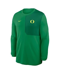 Nike Men's Green Oregon Ducks 2025 Sideline Coach Uv Performance Long Sleeve T-Shirt