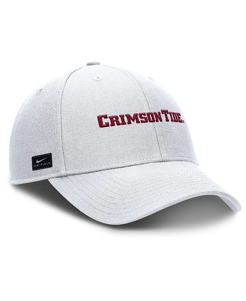 Nike Men's White Alabama Crimson Tide 2025 On-Field Rise Performance Adjustable Hat
