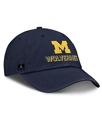 Jordan Men's Navy Michigan Wolverines 2025 On-Field Club Adjustable Hat