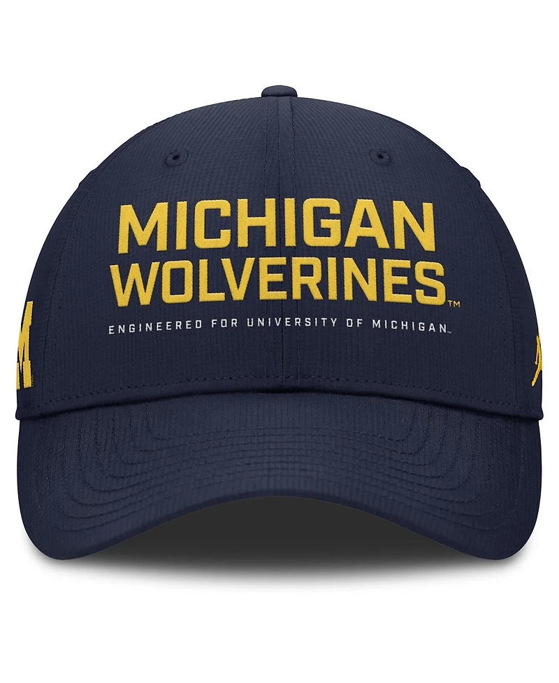 Jordan Men's Navy Michigan Wolverines 2025 On-Field Gameday Club Adjustable Hat