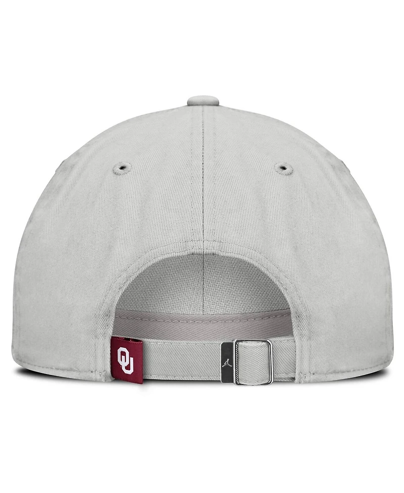 Jordan Men's Gray Oklahoma Sooners 2025 On-Field Gameday Club Adjustable Hat