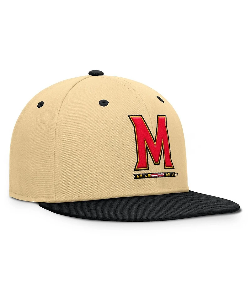 Fanatics Men's Gold/Black Maryland Terrapins Balance Fitted Hat