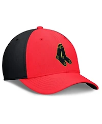 Nike Men's Crimson/Black Boston Red Sox Neon 90s Rise Swoosh Flex Hat