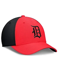 Nike Men's Crimson/Black Detroit Tigers Neon 90s Rise Swoosh Flex Hat