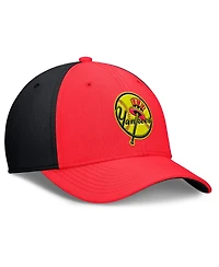 Nike Men's Crimson/Black New York Yankees Neon 90s Rise Swoosh Flex Hat