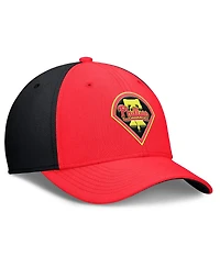 Nike Men's Crimson/Black Philadelphia Phillies Neon 90s Rise Swoosh Flex Hat