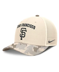 Nike Men's Natural San Francisco Giants Camo Natural Pack Rise Adjustable Trucker Hat