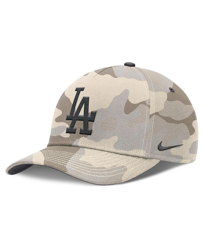 Nike Men's Natural Los Angeles Dodgers Camo Pack Rise Adjustable Hat