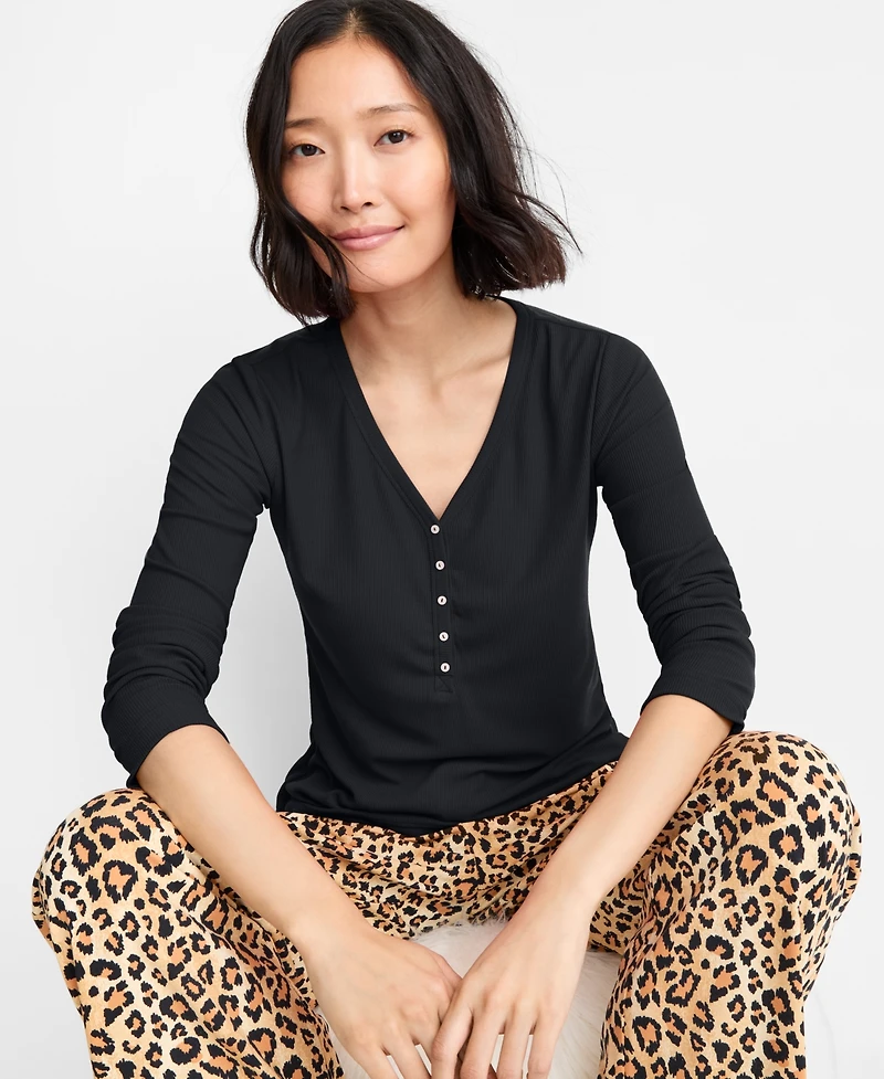 State of Day Women's Leopard Knit Pajama Pants, Macy's Exclusive