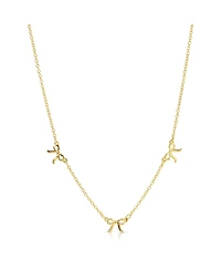 Lucky Feather Beautiful Bows - 3 Bow Necklace