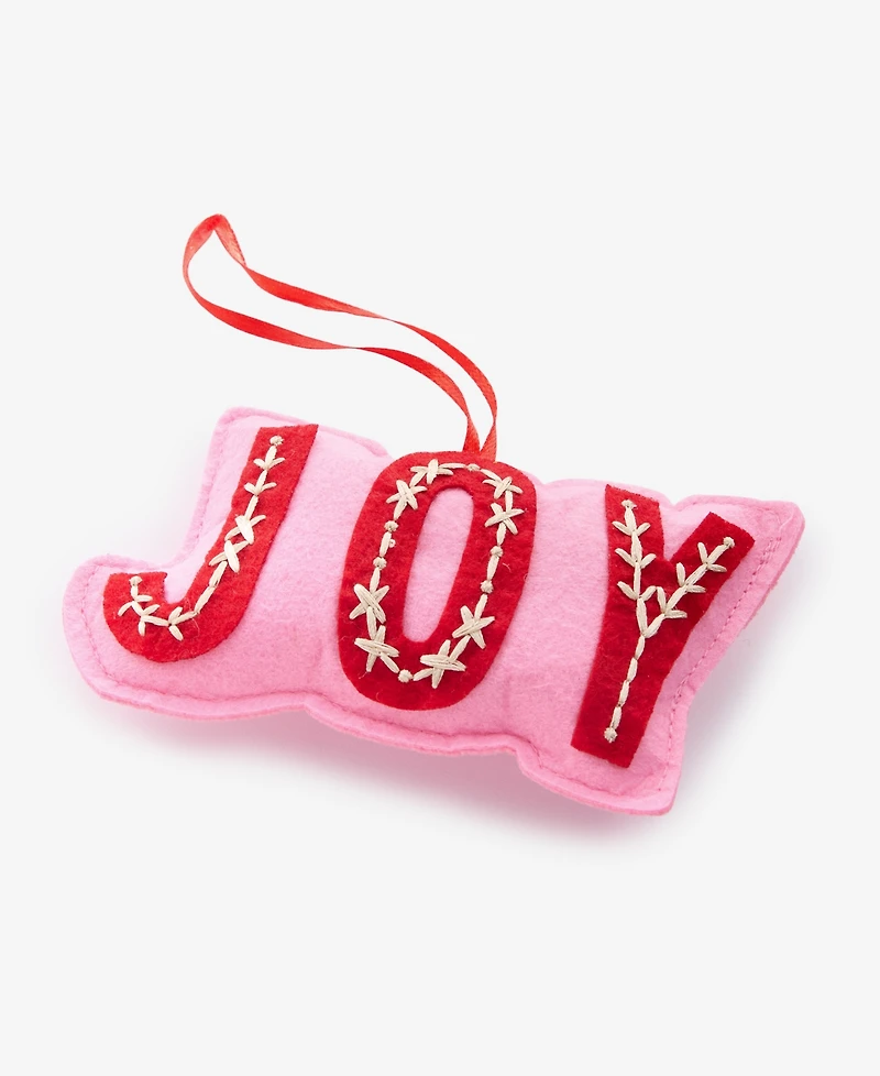 Holiday Lane Tiny Tidings Joy Fabric Ornament, Macy's Exclusive
