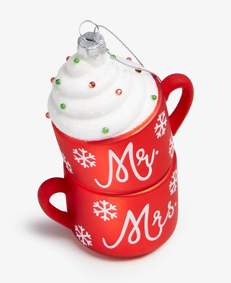Holiday Lane Our First Mr. & Mrs. Double Hot Chocolate Cups Ornament, Macy's Exclusive
