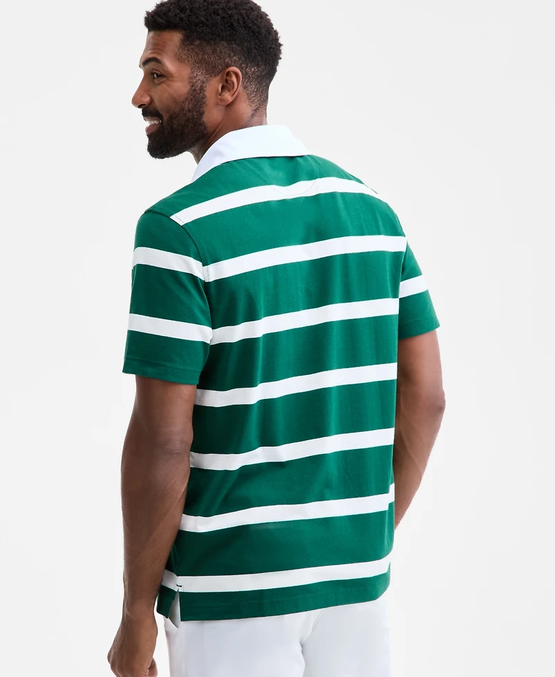 Club Room Men's Short-Sleeve Striped Rugby Shirt, Macy's Exclusive