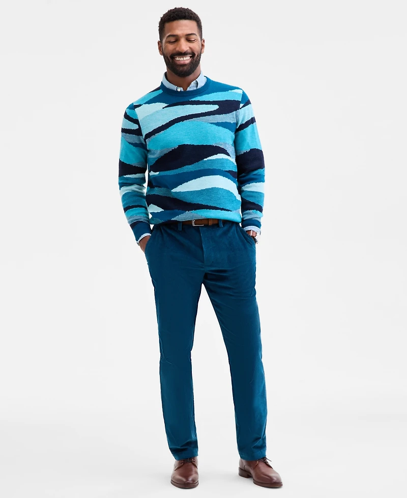 Club Room Men's Abstract Crewneck Sweater, Macy's Exclusive