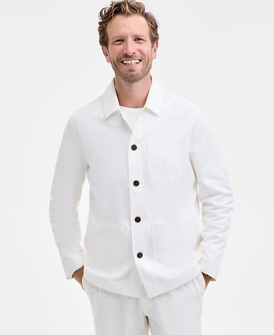 Club Room Men's Long Sleeve Button-Front Chore Jacket, Macy's Exclusive