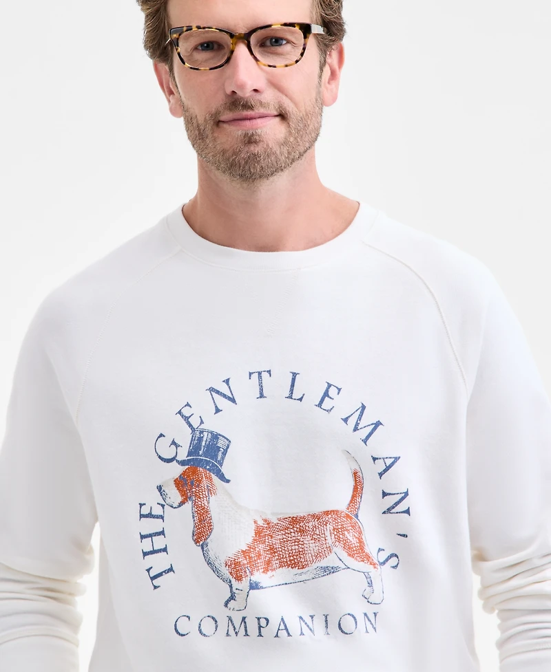 Club Room Men's Long-Sleeve Cotton Hound Dog Graphic Sweatshirt, Macy's Exclusive