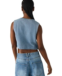 Steve Madden Women's Double-Breasted Cropped Vest