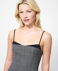 French Connection Women's Owen Plaid Suiting Corset Top