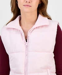 Madden Girl Women's Ribbed-Trim Puffer Vest