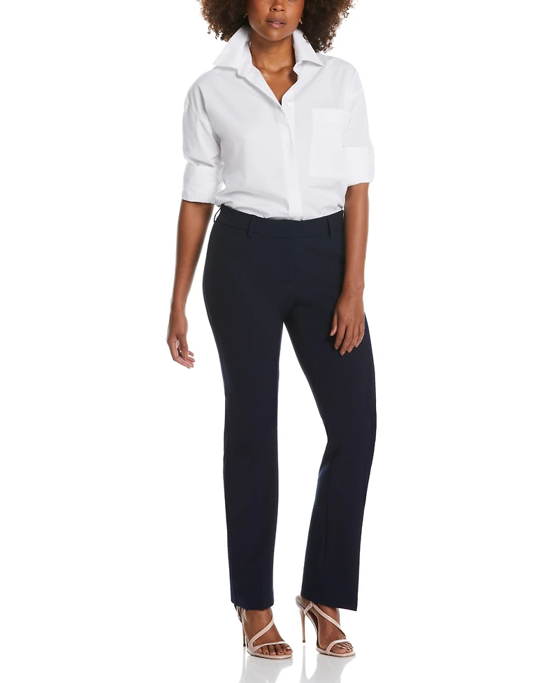 Rafaella Petite Stretch Pull On Classic Fit Crepe Pants