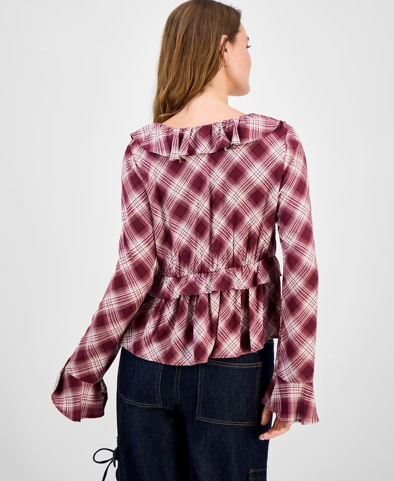 Self Esteem Juniors' Ruffled Babydoll Top