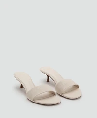 Mango Women's Kitten Heel Sandals