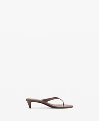 Mango Women's Metallic Detail Heeled Sandals