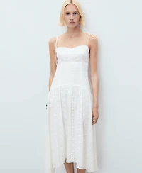 Mango Women's Cutwork Midi Dress