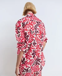 Mango Women's Printed Cotton Shirt
